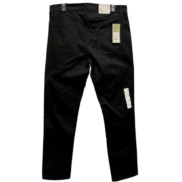 Mens Slim Fit Jeans Goodfellow & Co Ebony Black 34 x 32 Flat Front 5 Pocket NEW - Picture 2 of 7